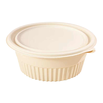 吾梓 一次性餐盒 圆形打包饭盒1000ml*200个/箱