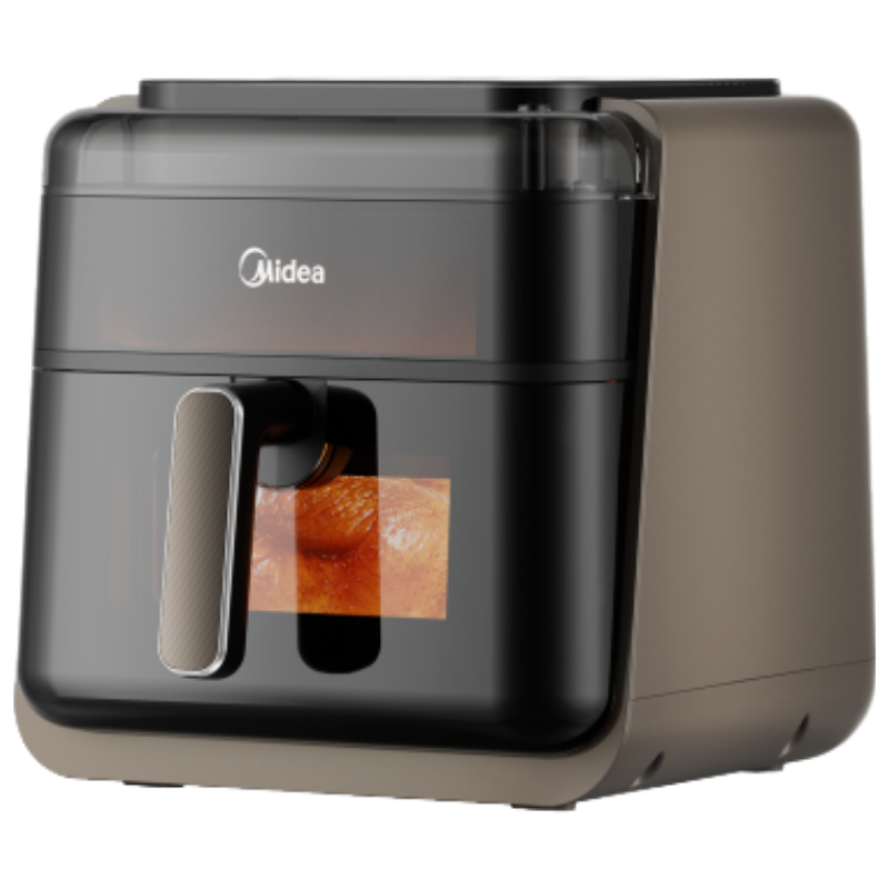 美的(Midea)蒸汽炎烤空气炸锅上下双热源 家用大容量6.5L 上下双可视大视窗 蒸烤一体金属内腔MF-KZC6501