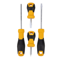 得力(deli)橡胶柄螺丝刀十字一字两用带磁螺丝批4件套 DL3501 单位/套