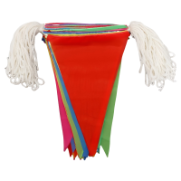 铁洋 五彩装饰三角旗 100米150面尼龙绳大号 包