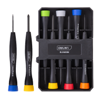 得力(deli) 精密小十字一字螺丝批组合套装6件 彩虹铬钒钢批头 DL240006 单位/套