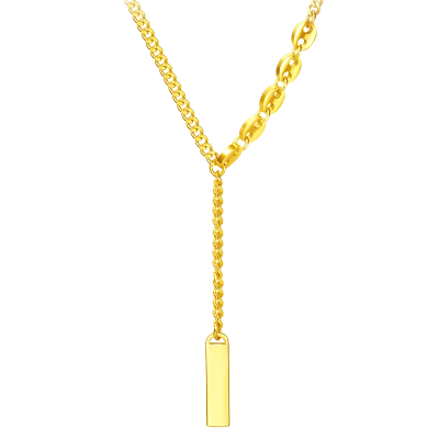 周大福ING系列幸运签小金条足金5G黄金项链吊坠计价(工费:920) F227024