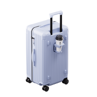 罗恩Ronoen运动款塑框高端行李箱万向轮拉杆箱三七分大容量硬壳密码箱子男女学生出国留学双层防爆拉链旅行箱轻便托运箱