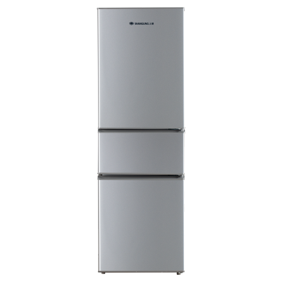 上菱200升三门冰箱 节能低音 高效保鲜 三门三温区 冷藏冷冻多门大容量小型家用电冰箱BMM200L铂银