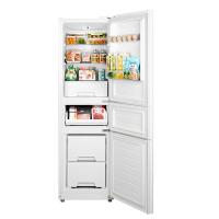 美的(Midea)家用电冰箱 219升三门冰箱双温冷藏冷冻大容量保鲜低音三温区小户型 MR-230TE极地白