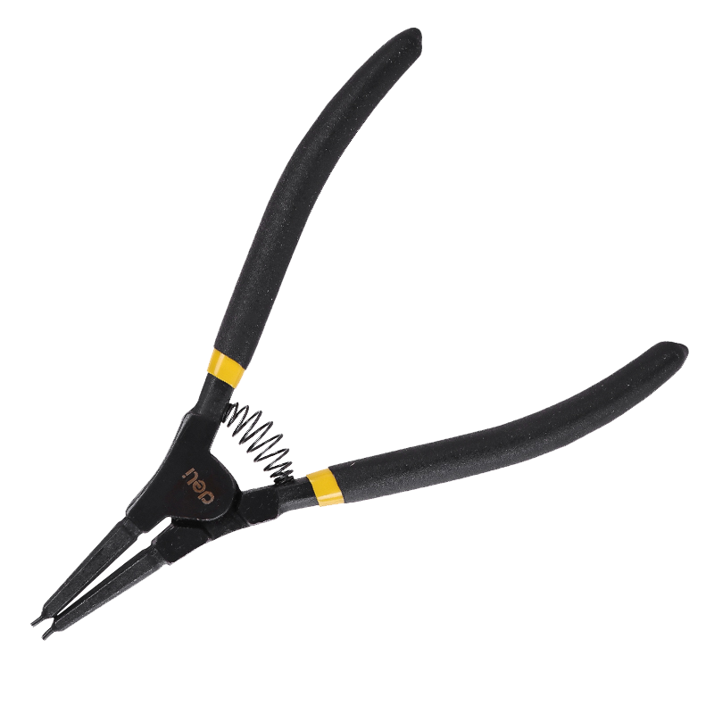 得力(deli) 卡簧钳套装内直外弯弹簧尖嘴卡环钳挡圈钳五金工具 外直卡簧钳7英寸 DL20022 单位/把