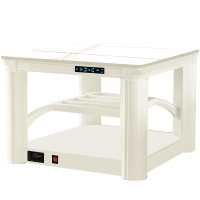 焱魔方S11奶油风90带烹饪电磁炉语音升降方桌茶几电烤桌多功能电暖桌取暖桌家用正方形烤火桌电烤桌电暖炉烤火茶几烤火炉桌子