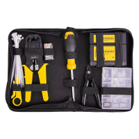 得力(deli)4P/6P/8P三用网络钳测线仪网线钳剥线钳8件布包组套 DL380008 单位/套