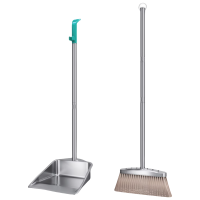 铁洋 扫把簸箕套装 不锈钢方形簸箕+扫把 套