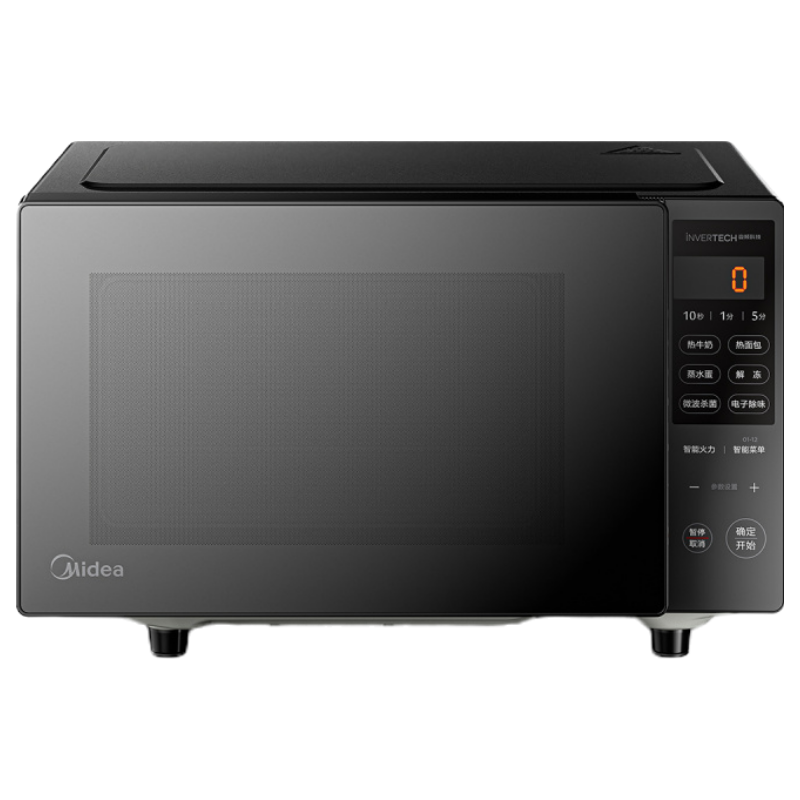 美的(Midea)家用一级变频微波炉800W平板速热 一键智能菜单 微波杀菌 易清洁内胆 隐藏式拉手 PM20M3