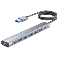 优联星USB分线器扩展器8口1.2米 USB3.0拓展HUB集线器一拖八 适用于华为联想台式电脑主机笔记本鼠键硬盘