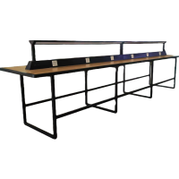 常喜悦 充电吧台桌 休闲区充电桌 钢制架桌 按照米计价