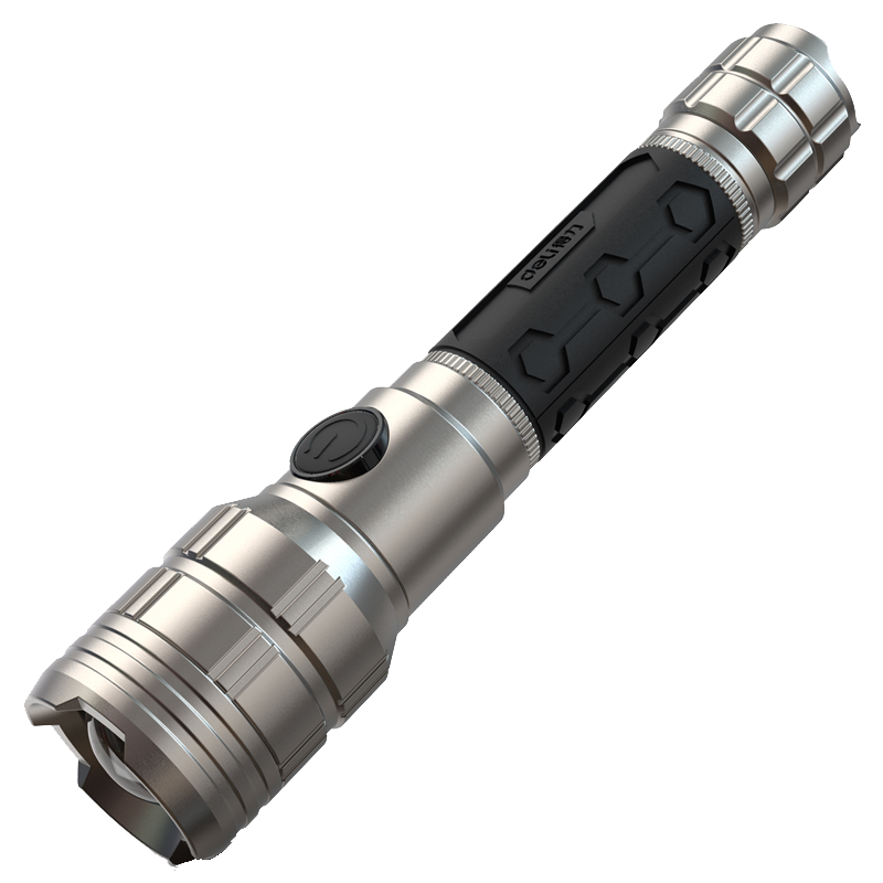 得力(deli)手电筒变焦工业款(银)100lm500mAh DL551022 单位/个