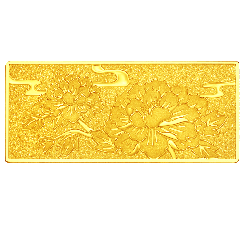 周大福花开富贵 足金黄金工艺金条(计价)IF1700