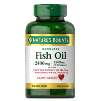 NATURE'S BOUNTY自然之宝无腥味鱼油软胶囊90粒-中老年人心脑健康 美国原装进口 膳食营养补充