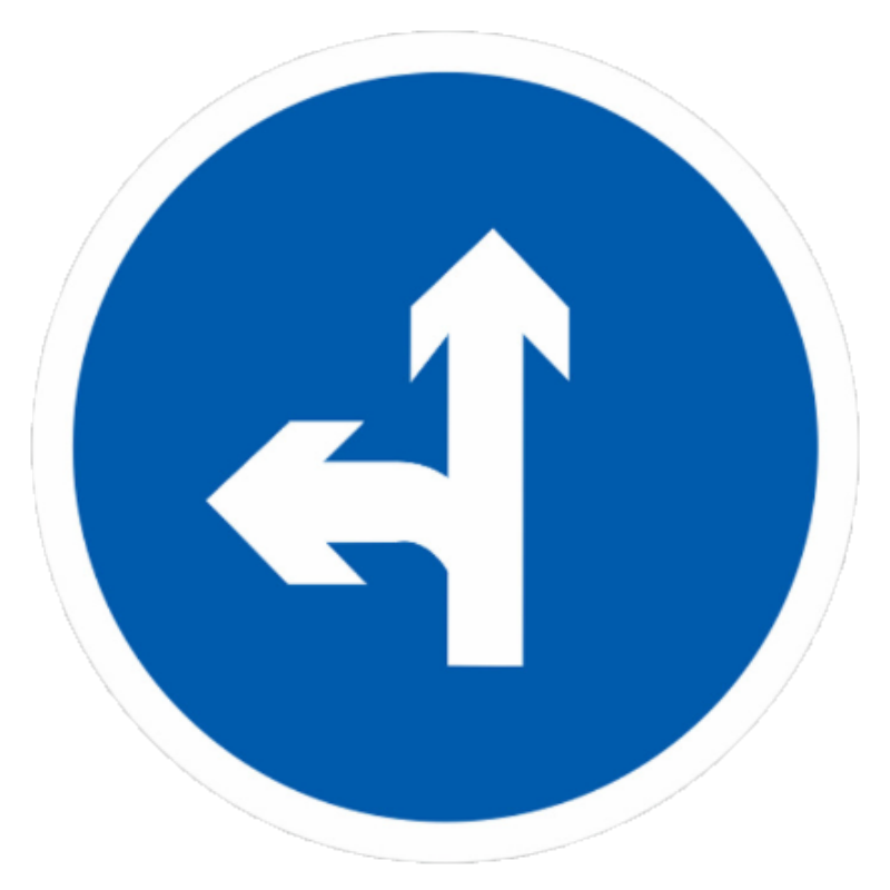 域顶顶直行右转指示牌1.2MM厚铝板直径600MM表面贴反光膜UV(加铝槽和抱箍)