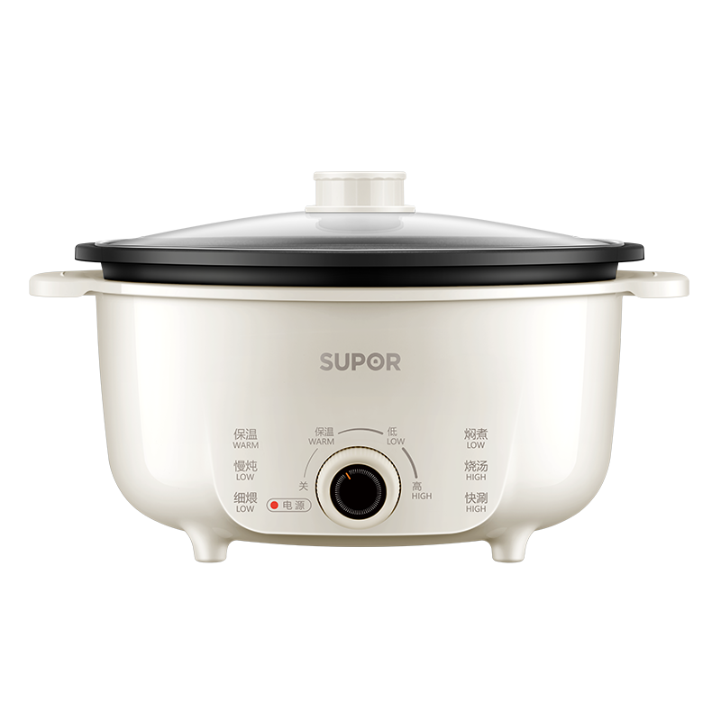 苏泊尔(SUPOR)电火锅电煮锅火锅专用锅家用多功能涮肉锅不粘分体可拆洗4L电热锅多用途锅 H40YK757