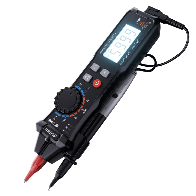 得力(deli)笔式万用表万能表数字高精度小型袖珍防烧笔型电工笔形万能表 DL334007 单位/个