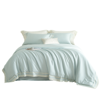 弗切尔珀榕 丝棉缎拼角长绒棉四件套