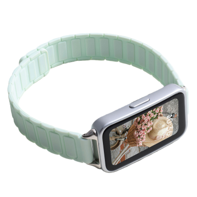 适用华为手环10表带9手表8荣耀9磁吸硅胶运动腕带watch智能NFC女撞色honor9手表带个性创意透气3264