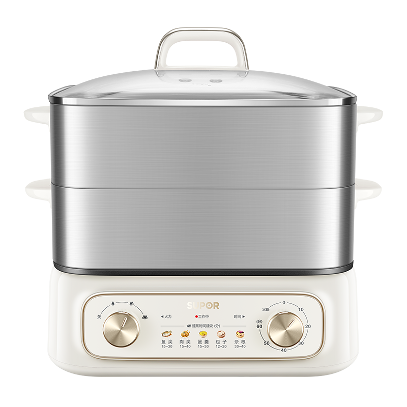 苏泊尔(SUPOR)电蒸锅 电煮锅 家用多功能涮火锅炖蒸煮一体电热锅 18L大容量不锈钢多用途锅ZN30FK1069