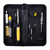 得力(deli) 外热式锡焊电烙铁焊接工具9件套布包套装40W应急常备 DL393009 单位/套