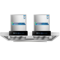 旺厨好太太 新品油烟机商用大功率饭店食堂农村土灶柴火灶 大吸力不锈钢吸烟机排烟罩欧式顶吸免清洗双电机1.5米 上门安装