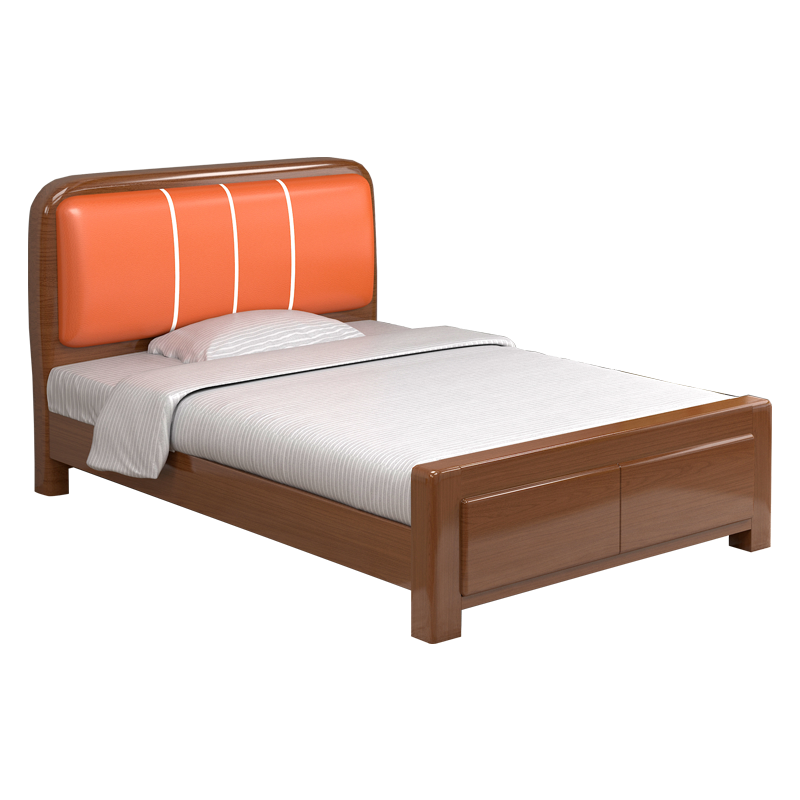 大匠杉 单人床实木床软包床 1350*2000mmDC383