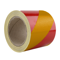 途务 反光警示胶带 红黄宽15cm*25m 卷
