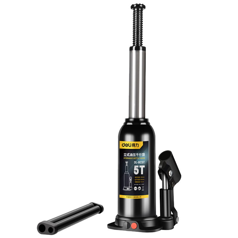 得力(deli)调杆液压千斤顶 立式千斤顶 机械起重工具 5T DL-BC5T 单位/个