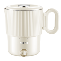 苏泊尔(SUPOR)便携式烧水壶电水壶折叠不锈钢水壶 烧水杯旅行出差家用水壶养生冲奶电热水壶学生泡面杯 SW-08J01