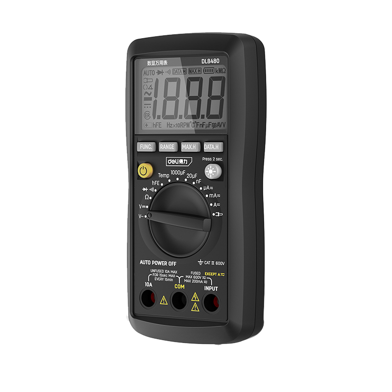 得力(deli)数显万用表多用表电流表万能表3-1/2位 600V DL8480 单位/个