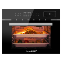 德尔甫60升大容量家用智能蒸烤炸一体机 多功能烘焙台式嵌入式两用蒸烤箱304不锈钢内胆带转叉功能热风空气炸锅电蒸烤