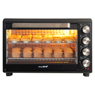 德尔甫(Derpu)48升热风炉电烤箱家用多功能烘焙 6管转叉热风循环发酵48升大容量商用小型私房烘焙蛋糕面包烤鸡鸭
