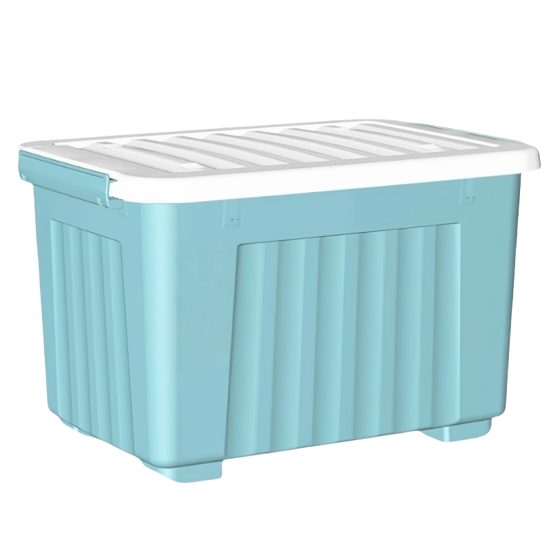铁洋 条纹带轮收纳箱 80L(55.5cm*40cm*35.5cm) 个