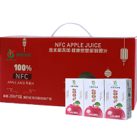 FENGGUO甘肃静宁苹果汁红心苹果汁NFC孕妇儿童饮品 鲜榨苹果汁250ml*12盒