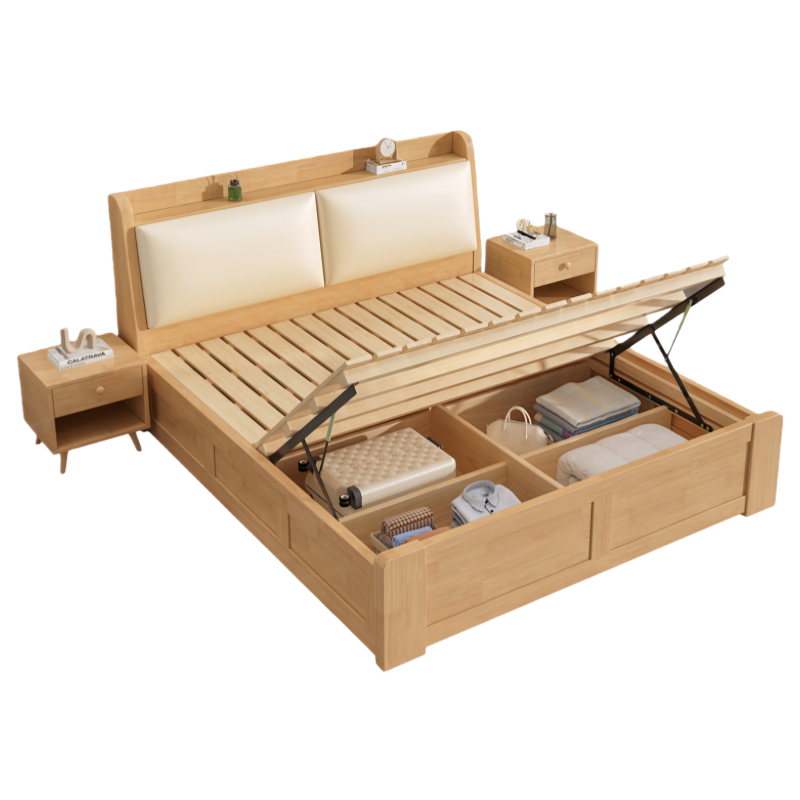 宜掌柜 实木 储物床