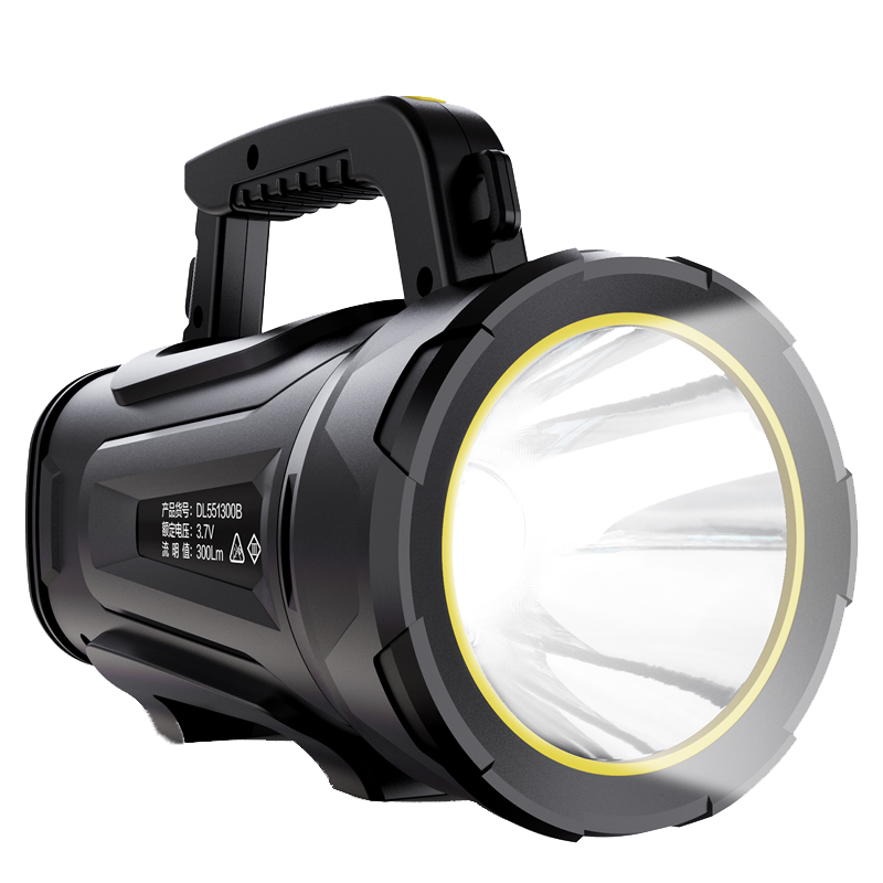得力(deli)手电筒强光探照灯多功能手提灯远射充电巡逻矿灯 DL551300B 单位/个