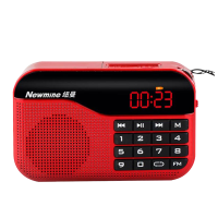 纽曼N88 灰+8G卡充电收音机便携式音箱新款插卡半导体广播老年人 迷你微小型袖珍随身听广播调频fm听戏机歌曲