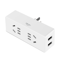 得力33661转换器_2组+2U_PET盒装(白) 单位/个