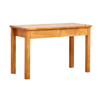 广亿隆办公桌双抽学习桌简约书桌实木写字桌