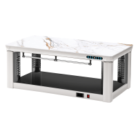 焱魔方T11奶油风取暖桌1.5米无炉电暖桌升降电暖炉家用电烤火桌子移动滑轮取暖茶几多功能电动升降电烤火炉子石墨烯上下发热