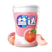 益达 木糖醇无糖口香糖清爽蜜桃味56g/瓶约40粒休闲零食清新糖果