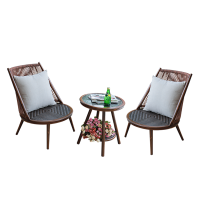 紫叶阳台休闲桌椅组合藤椅单人休闲沙发茶几三件套简约北欧茶桌椅