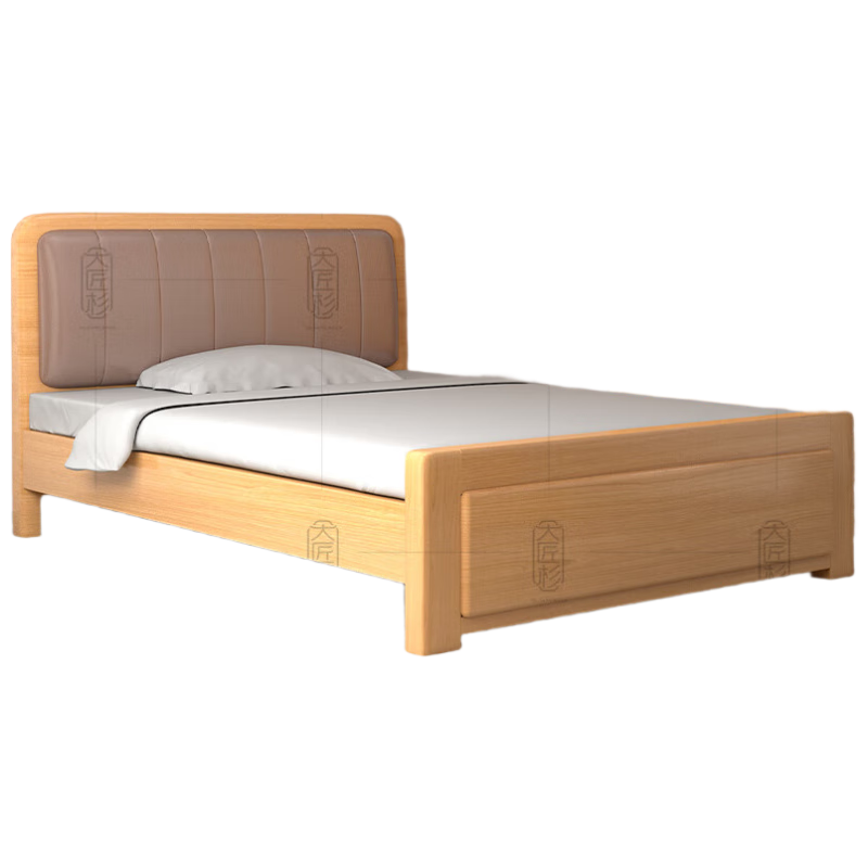 大匠杉 实木床软包床1.2m DC053120