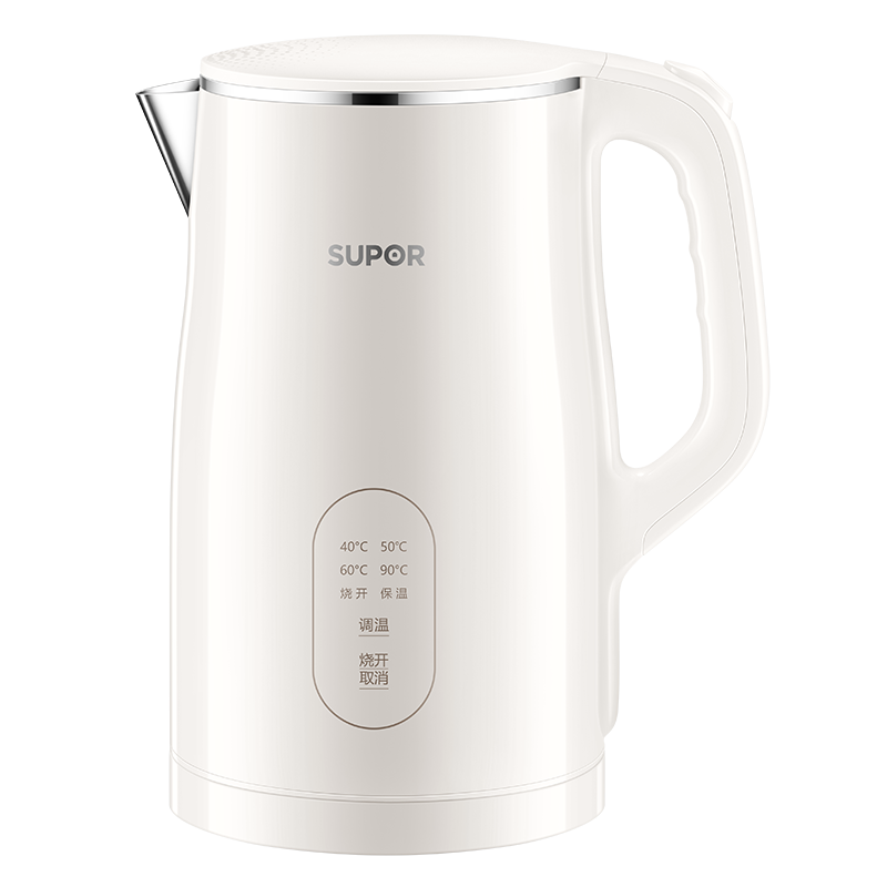 苏泊尔(SUPOR)烧水壶保温一体全自动恒温电热水壶5段调温开水壶电水壶304食品级不锈钢内胆1.5L大容量 1.7L