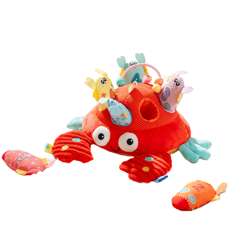 jollybaby动物拔拔乐玩具宝宝益智早教过家家毛绒公仔可啃咬1663