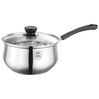 苏宁宜品有盖不锈钢奶锅18cm通用灶具轻便好用