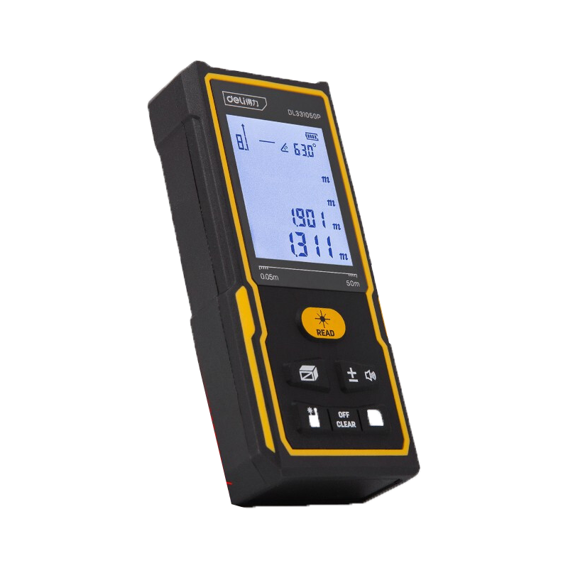 得力(deli)DL331050P激光测距仪大屏(黄色)50m 单位/台