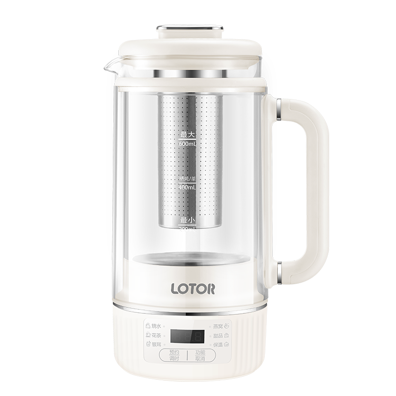 LOTOR养生壶双层隔热精致小巧轻音柔炖滤筒款LD-YSH06